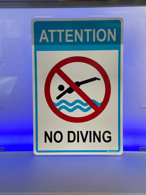Attention: No Diving with Picto