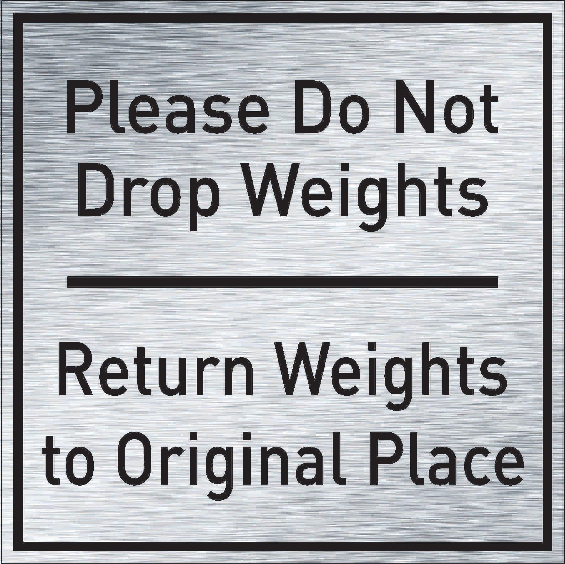 DONT DROP WEIGHTS BOARD SIGN TEMPLATE
