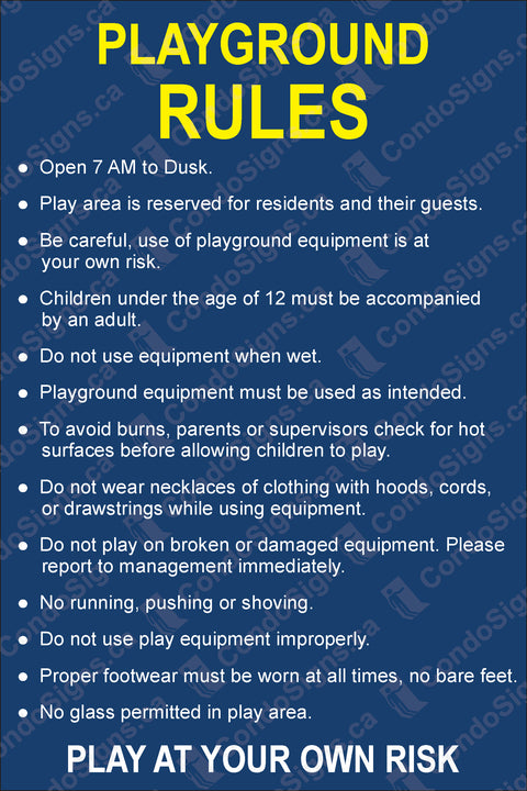Playground Rules (24" x 36")