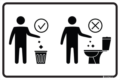 Attention: Do Not Flush Waste Down Toilet