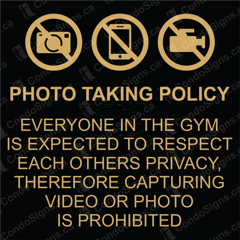 PHOTO TAKING POLICY