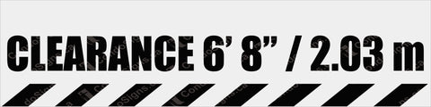 Clearance Sign 6'8"/2.03m - 48" W x 12" H