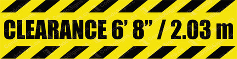 Clearance Sign 6'8"/2.03m - 48" W x 12" H