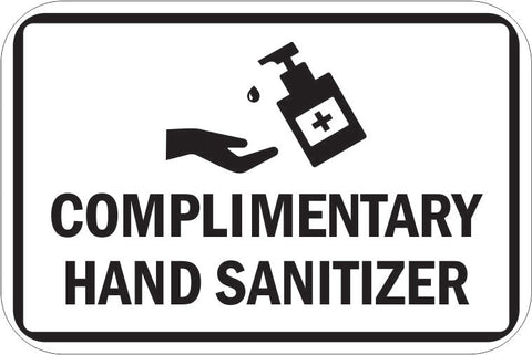 Complimentary Hand Sanitizer (4" x 6") Decal