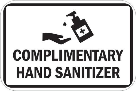Complimentary Hand Sanitizer (4" x 6") Decal