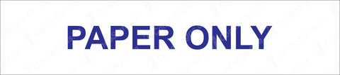 Paper Only Bin Decal (18" x 4")