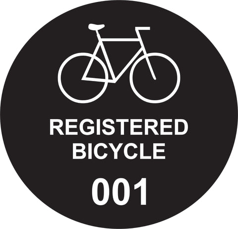 Registered Bicycle Decals/Stickers
