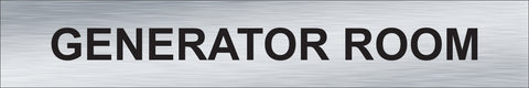 Generator Room Door Plate (12" x 2")
