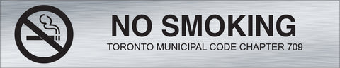 No Smoking with Toronto Bylaw (10" x 2")