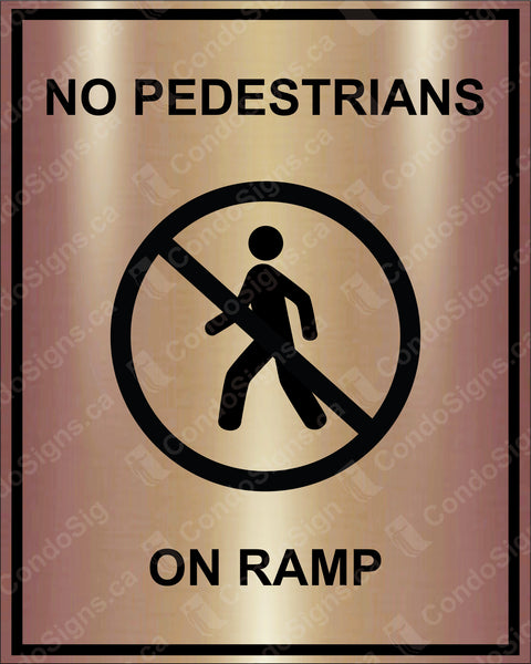 No Pedestrians On Ramp (6" x 7.5")