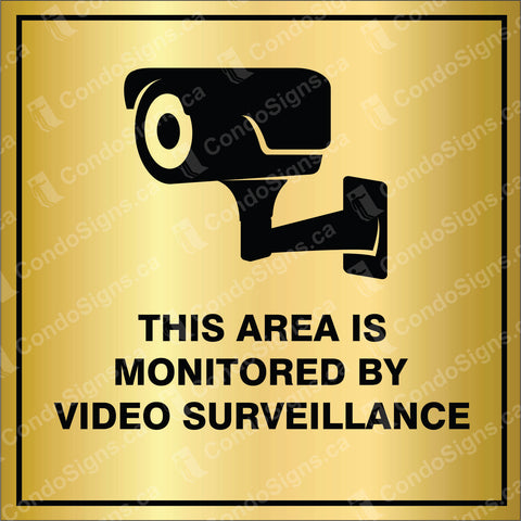 This Area is Monitored by Video Surveillance (6" x 6")
