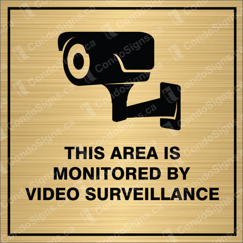 This Area is Monitored by Video Surveillance (6" x 6")