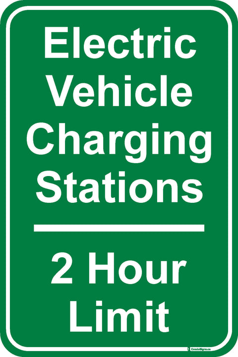 Electric Vehicle Charging Stations, 2 Hour Limit