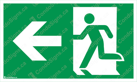 BACKLIT EXIT GREEN RUNNING MAN DECAL