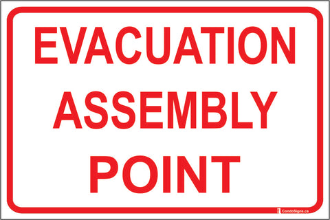 Evacuation Assembly Point (Red & White)
