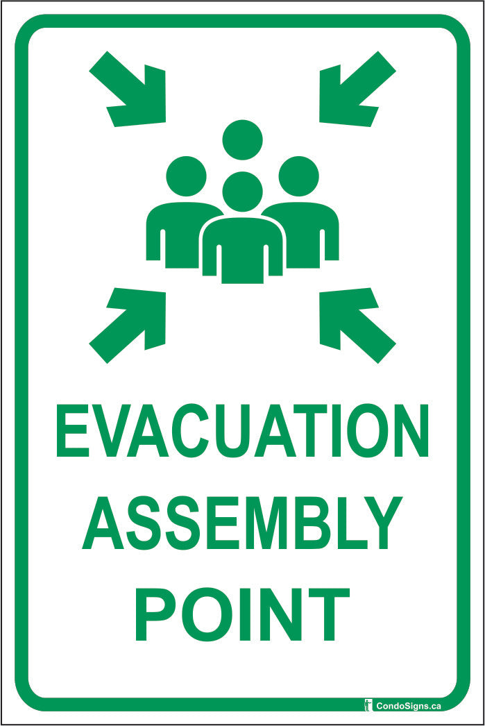 Evacuation Assembly Point Portrait The Condosigns Store 7595