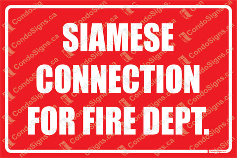 SIAMESE CONNECTION FOR FIRE DEPT.