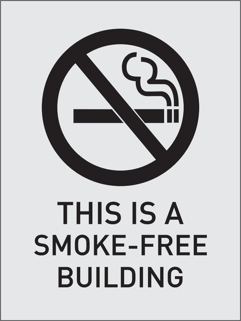 This Is a Smoke Free Building (Window Frost)