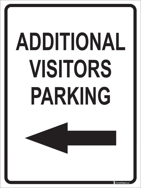 Additional Visitor Parking with Left Facing Arrow