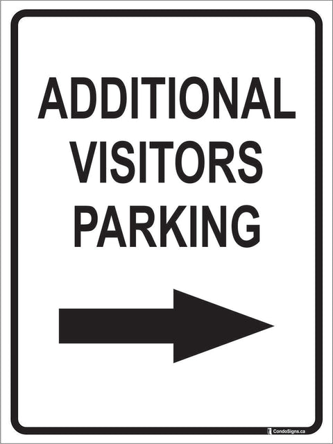 Additional Visitor Parking with Right Facing Arrow
