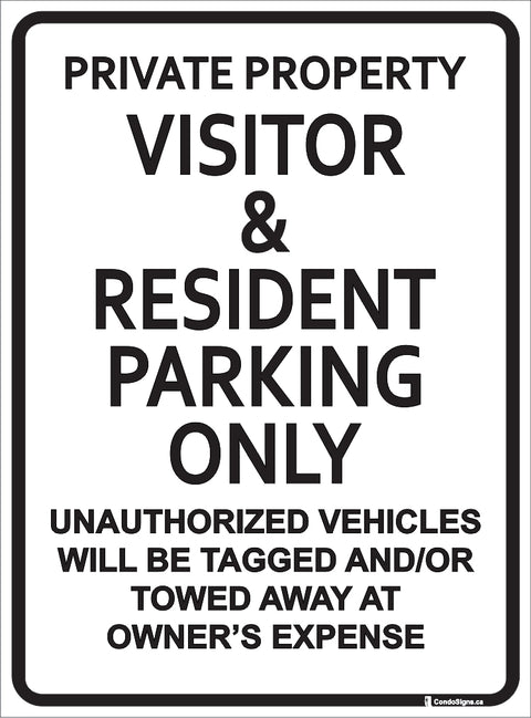 Visitor & Resident Parking Only