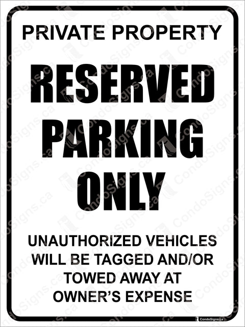 RESERVED PARKING ONLY
