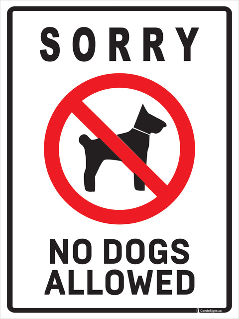 Sorry No Dogs Allowed