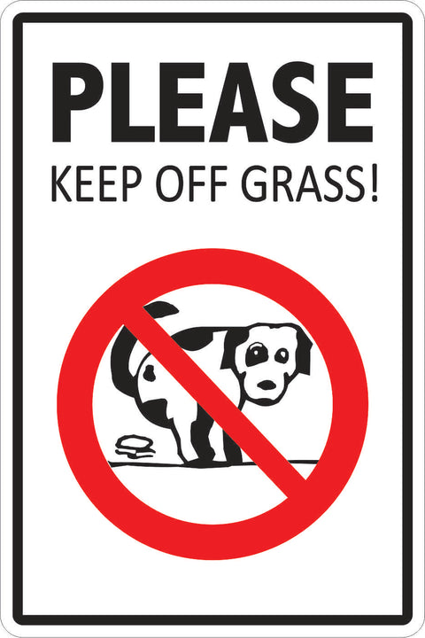Please Keep Off the Grass with Picto