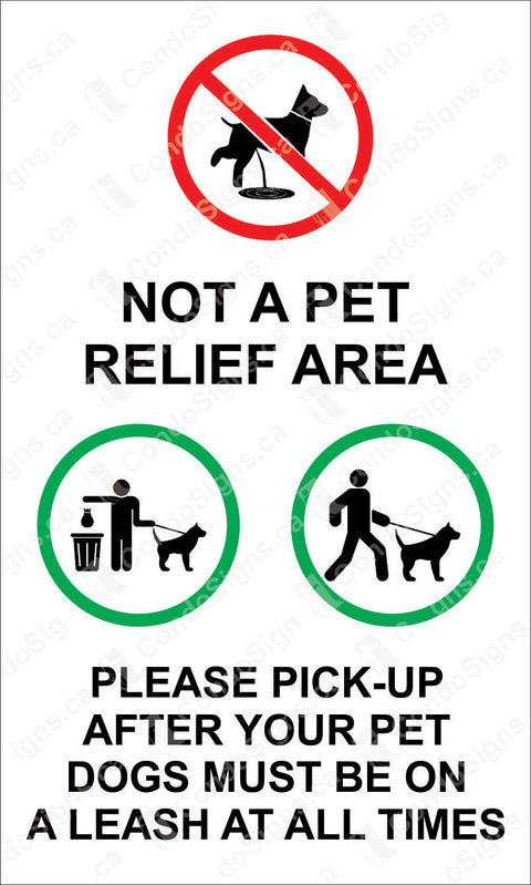 NOT A PET RELIEF AREA- PLEASE PICK-UP AFTER YOUR PET DOGS MUST BE ON A LEASH AT ALL TIMES