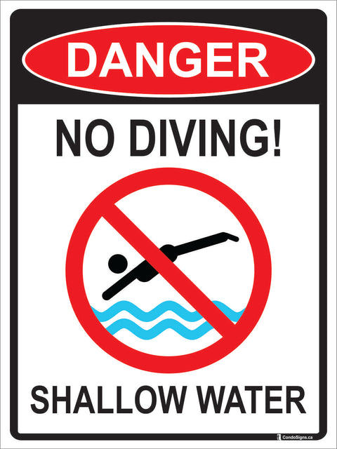 Danger: No Diving! Shallow Water