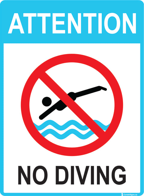 Attention: No Diving with Picto