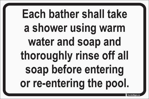 Each Bather Shall Take a Shower...