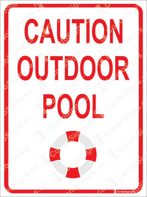 Caution: Outdoor Pool