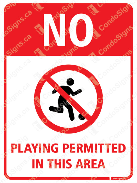No Playing Permitted in This Area
