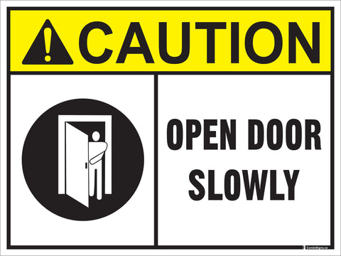Caution, Open Door Slowly (12" x 9")