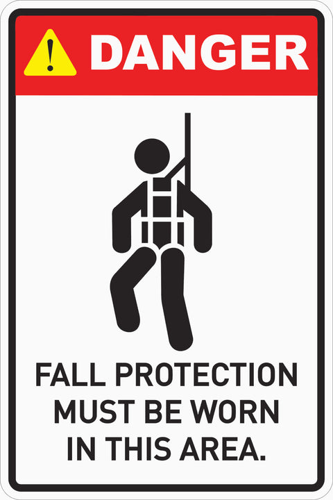 Danger: Fall Protection Must be Worn in This Area