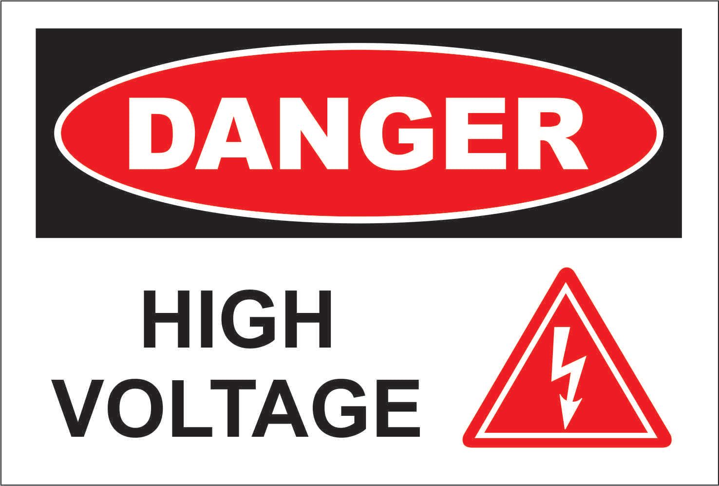 Danger: High Voltage With Picto