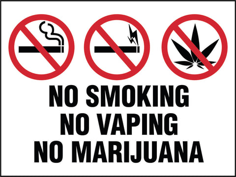 No Smoking, No Vaping, No Marijuana