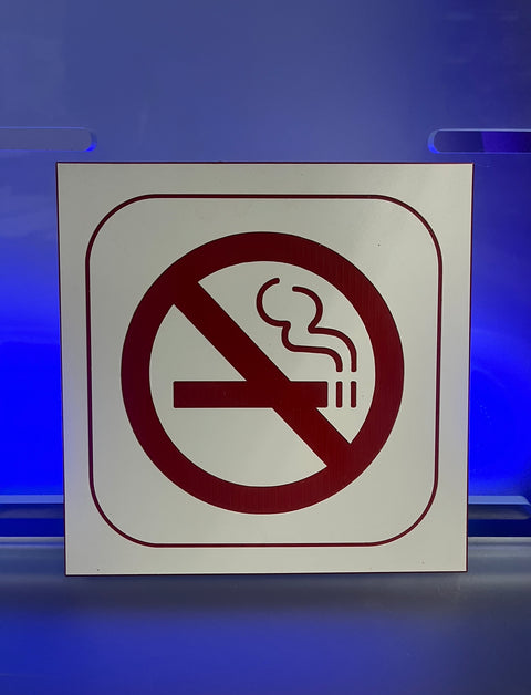No Smoking with Border (6" x 6")