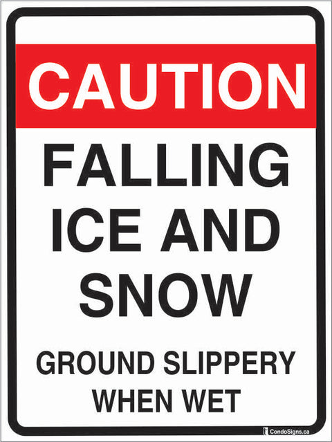 Caution: Falling Ice and Snow, Ground Slippery When Wet