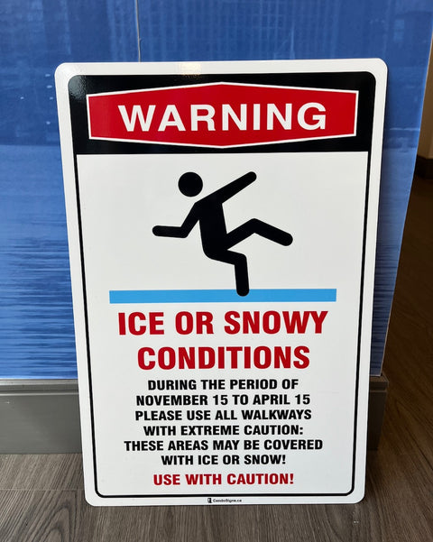 Warning: Ice or Snowy Conditions