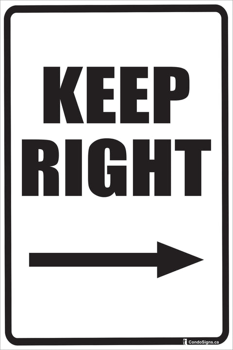 Keep Right with Arrow