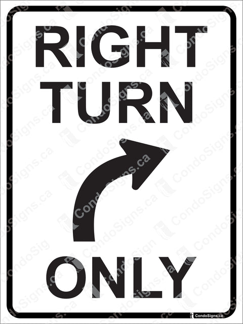 RIGHT TURN ONLY