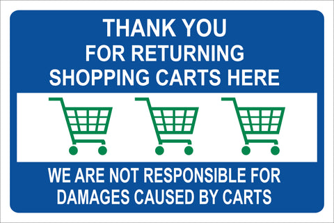 Thank You For Returning Shopping Carts Here