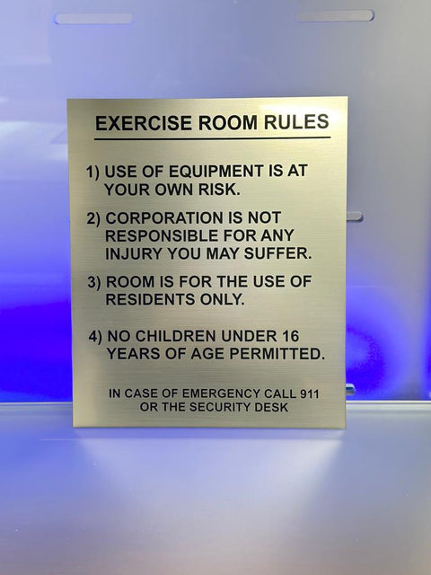 Exercise/Fitness Room Rules