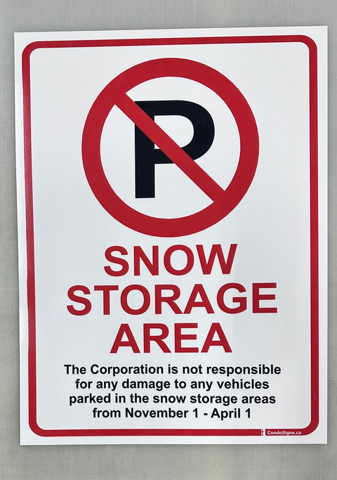 No Parking: Snow Piling Area