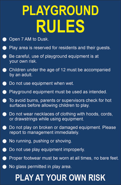 Playground Rules (24" x 36")