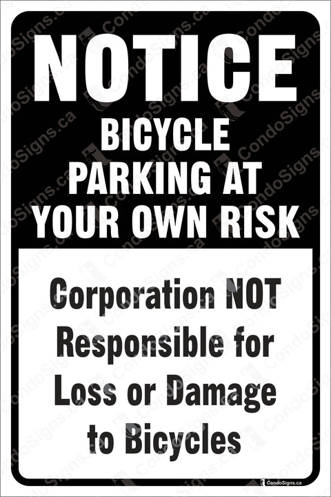 Notice: Bicycle Parking at Your Own Risk