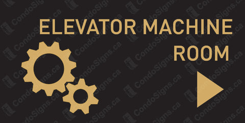 Elevator Machine Room, Right-Facing Arrow