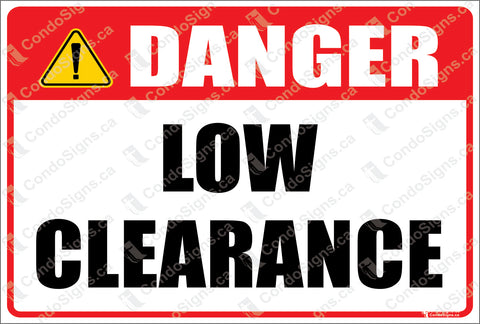 DANGER LOW CLEARANCE